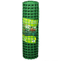 Решетка заборная 64516 в рулоне, 1х20 м, ячейка 50х50 мм, пластиковая, зеленая от Водопад  фото 2