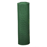 Решетка заборная 64522 в рулоне, облегченная, 0,8х20 м, ячейка 17х14 мм, пластиковая, зеленая от Водопад  фото 1