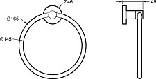 Кольцо для полотенец Jacob Delafon Classique E77822-CP, хром от Водопад  фото 2