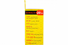 Лампа светодиодная Eurolux LL-E-A70-20W-230-6K-E27 76/2/77 груша, 20 Вт, холодный, Е27 от Водопад  фото 4