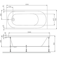 Акриловая ванна AM.PM X-Joy W94A-150-070W-A1 150х70 от Водопад  фото 3