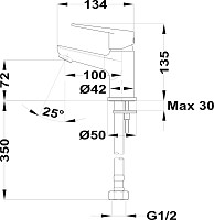 Смеситель для раковины Teka Sineu 833461280 хром от Водопад  фото 2