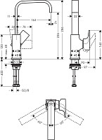 Смеситель для раковины Hansgrohe Metropol 32511990 с донным клапаном, полированное золото от Водопад  фото 4