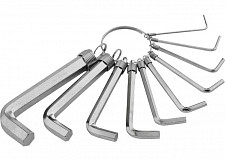 Набор ключей Sparta 112685 имбусовых HEX, 1,5–10мм 10шт., никелированный на кольце от Водопад  фото 2