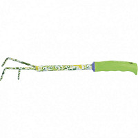 Рыхлитель 3-зубый Palisad Flower Green 62038 55х385 мм, стальной, пластиковая рукоятка от Водопад  фото 1