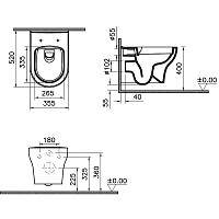 Унитаз подвесной Vitra Zentrum Round 7786B003-0075 безободковый SmoothFlush от Водопад  фото 4