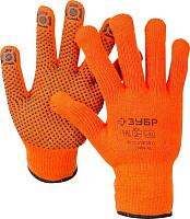 Акриловые перчатки  Зубр Ангара 11464-XL р. L-XL утепленные с начёсом и ПВХ покрытием (точка) от Водопад  фото 1