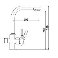 Смеситель для кухни Kaiser Decor 40144-9 с подключением фильтра, черный матовый от Водопад  фото 2