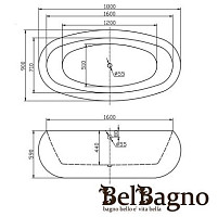 Акриловая ванна Belbagno BB18 180х90 от Водопад  фото 2