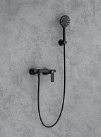 Смеситель для ванны с душем Timo Anni 2714/03F черный от Водопад  фото 4