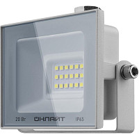 Прожектор светодиодный Онлайт OFL-20-4K-WH-IP65-LED 90132 20 Вт 4000 К IP 65 1600 лм белый от Водопад  фото 1