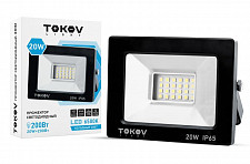Прожектор светодиодный Tokov Electric TKL-FL/LED-20-6.5K-IP65 20 Вт 1300 лм 6500 К IP 65 черный от Водопад  фото 1