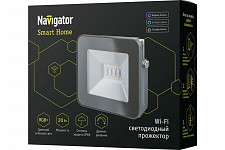 Прожектор светодиодный Navigator Smart Home NFL-20-RGBWWW-BL-WIFI-IP65-LED 14559 20Вт Wi-Fi от Водопад  фото 2