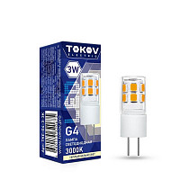 Лампа светодиодная Tokov electric TKE-G4-3-3K 3 Вт Capsule 3000К G4 220-240В от Водопад  фото 1