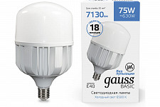 Лампа Gauss Basic 11734382 светодиодная, 75W, E40 от Водопад  фото 1