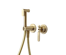 Гигиенический душ Bronze de Luxe Loft 3253CG 1760'S со смесителем, встраиваемый, матовое золото от Водопад  фото 1