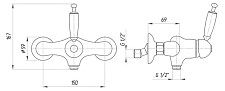 Смеситель для душа Migliore Oxford ML.OXF-6338-BT тосканская бронза от Водопад  фото 2