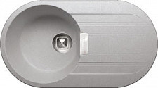 Мойка кухонная Tolero Loft 78х43.5 см, овальная, кварц, цвет серый металлик от Водопад  фото 1
