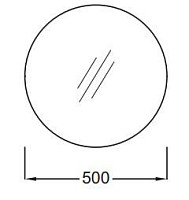 Зеркало Jacob Delafon EB1143-NF 50 см, круглое от Водопад  фото 2