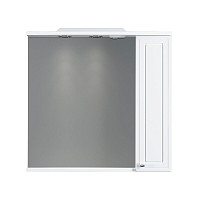 Зеркальный шкаф Damixa Palace One M41MPR0751WG 75см, с подсветкой, белый, правый от Водопад  фото 1