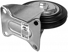 Неповоротное колесо Зубр 30936-160-F резина/металл игольчатый подшипник d=160 мм г/п 145 кг от Водопад  фото 2