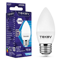 Лампа светодиодная Tokov Electric TKE-C37-E27-10-6.5K, 10 Вт, С37 6500 К, Е 27, 176-264 В от Водопад  фото 1