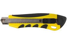 Нож технический FIT 10252, 18 мм усиленный прорезиненный от Водопад  фото 1