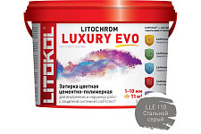 Затирка LITOCHROM LUXURY EVO, цвет LLE 110 стальной серый от Водопад  фото 1
