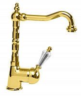 Смеситель для раковины Cezares Vintage LSM2-03/24-Sw донный клапан, золото 24 карат от Водопад  фото 1