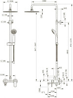 Душевая система Bravat Opal R F6125183CP-A2-RUS с изливом, хром от Водопад  фото 3