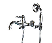 Смеситель для ванны с душем Bronze de Luxe Tiffany 1904CR хром от Водопад  фото 1