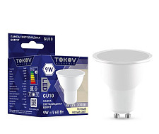 Лампа светодиодная Tokov Electric TKE-MR16-GU10-9-3K, 9 Вт, Soffit 3000 К, GU 10, 176-264 В от Водопад  фото 1