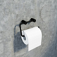 Держатель для туалетной бумаги Iddis Petite PETBL00i43, без крышки, черный матовый от Водопад  фото 2