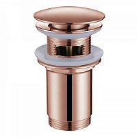 Донный клапан Abber Bequem AF0010RG с переливом, розовое золото от Водопад  фото 1