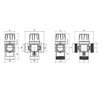 Клапан смесительный термостатический Rommer RVM-0231-254325 для систем отопления и ГВС 1" НР 20-43°С KV 2,5 (боковое смешивание) от Водопад  фото 2