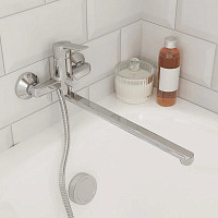 Смеситель для ванны с душем Milardo Stripe STRSB02M10 длинный излив, хром от Водопад  фото 2