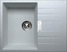 Мойка кухонная Tolero Loft 65х50 см, прямоугольная, кварц, цвет серый металлик от Водопад  фото 1