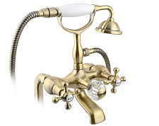 Смеситель для ванны с душем Timo Nelson 1900/02Y-CR напольный, антик от Водопад  фото 3