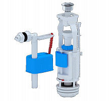 Арматура для бачка Ани-пласт WC3050C с боковой подводкой G 1/2", с пластиковым штуцером, двойная хромированная кнопка эконом от Водопад  фото 1