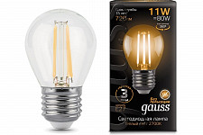 Лампа Gauss Filament Шар 105802111 филаментная, 11W, Е27 от Водопад  фото 1