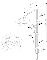 Душевая система Am.Pm Sunny F40885C14 хром от Водопад  фото 2