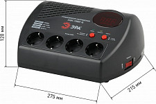 Стабилизатор напряжения Эра СНК-1000-Ц, Б0031072 компактный от Водопад  фото 2