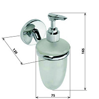 Дозатор для жидкого мыла Bemeta Alfa 102408022 хром от Водопад  фото 2