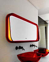 Зеркало Abber Kristall AT6702Rubin 120х50 см, для ванной с подсветкой, красный от Водопад  фото 3
