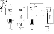 Смеситель для раковины Акватек Вега 97 AQ1012CR с гигиеническим душем, с донным клапаном, хром от Водопад  фото 5