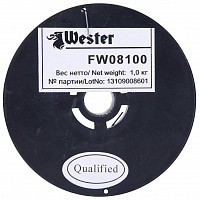Проволока сварочная Wester FW 08100 990-058 флюсовая/порошковая, диаметр 0,8 мм, вес 1 кг от Водопад  фото 1