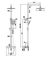Душевая система Cersanit Brasko 63066 смеситель термостатический, 3 режима, хром от Водопад  фото 3