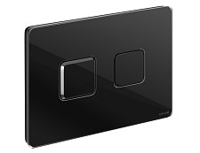Кнопка смыва Cersanit Accento Square 63529, стекло, черная от Водопад  фото 2