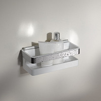 Полка-корзинка Keuco Collection Moll 12759010000 со встроенным стеклоочистителем, белая от Водопад  фото 5