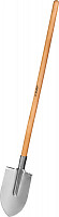Лопата Зубр "Мастер-НС" 39443 штыковая из нержавеющей стали, деревянный черенок от Водопад  фото 1